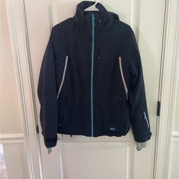 Atomic Ski Jacket Med Navy Zip-Up Jacket Pertex Shield Primaloft - Picture 1 of 5